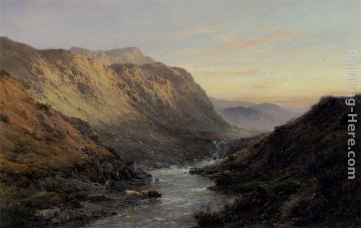 The Shiel Valley painting - Alfred Fontville De Breanski The Shiel Valley art painting